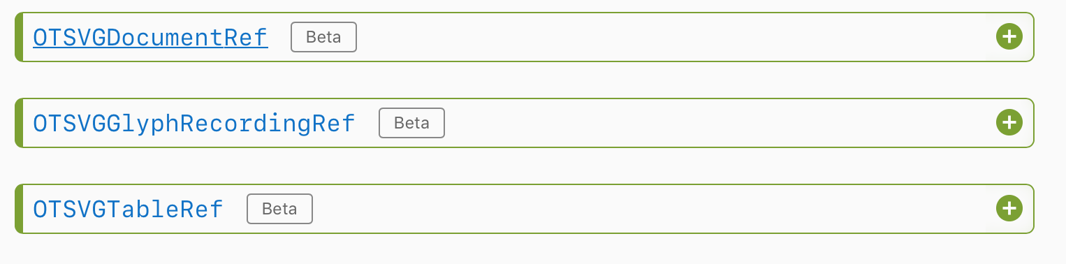 CoreText datatypes