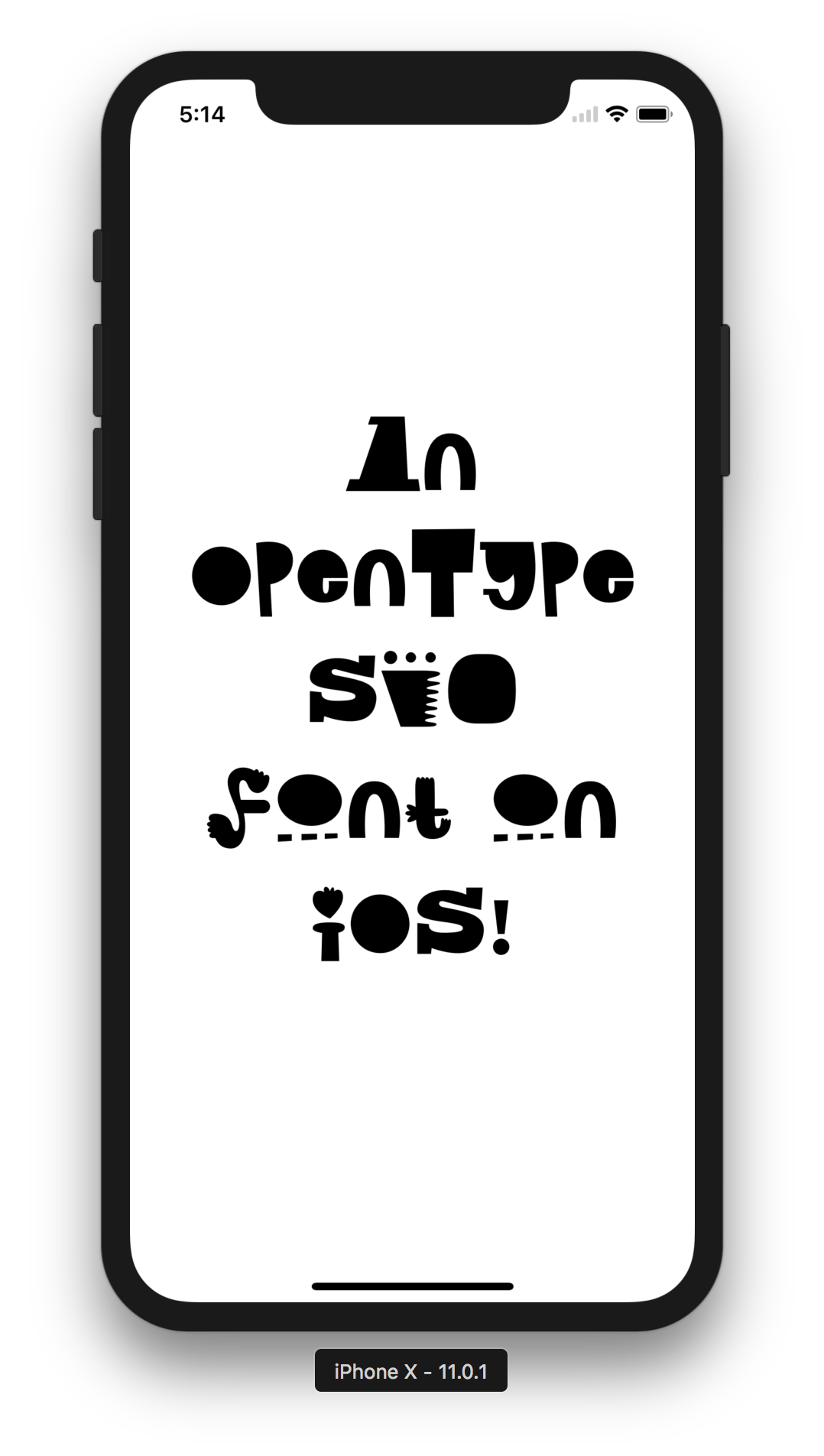 Playbox font on iOS 11
