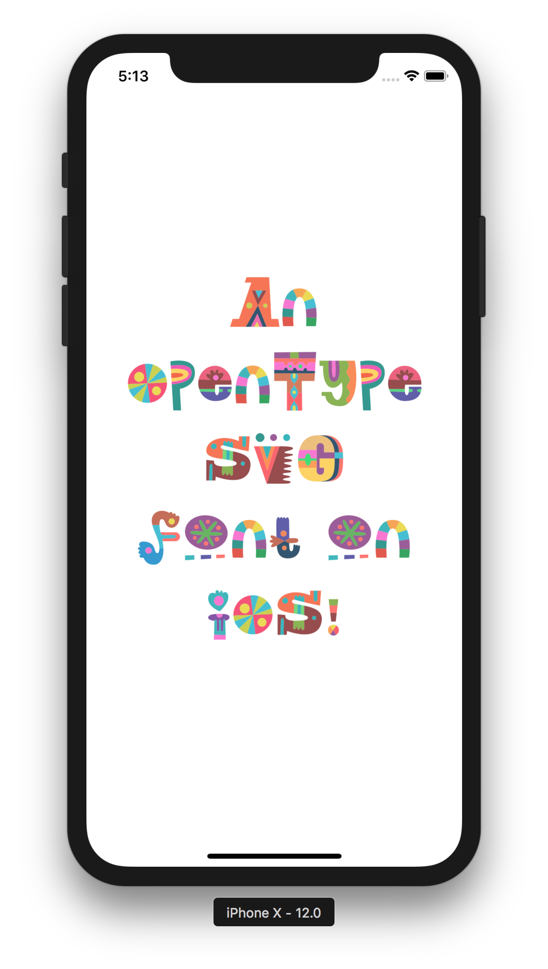 Playbox font on iOS 12